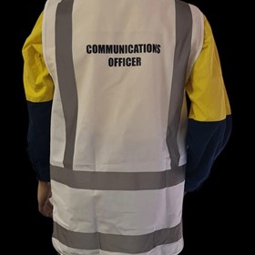 Zip Up Warden Vest - White Communications Officer