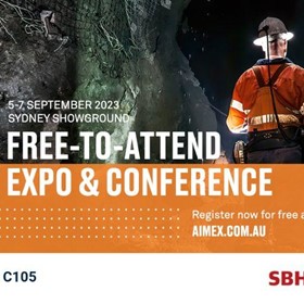 Visit us in Sydney this September at AIMEX (Australian International Mining Exhibition) Stand C105
