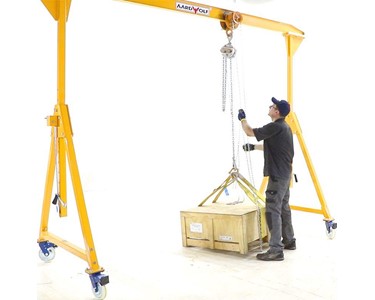 Portable Gantry Crane, all aluminium construction.
