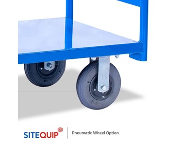 Sitequip - Heavy Duty Stainless Steel Flat Deck Trolleys – 1100 x 600mm