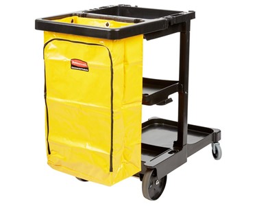Rubbermaid cart is made from heavy duty plastic to support the weight of your cleaning supplies without cracking. Its smooth surface is easy to clean and offers lasting durability, even under the rigors of everyday use.