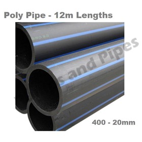 HDPE Poly Pipe  |400mm - 20mm SDR11 PN16 Blueline