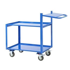 General Purpose 2 Tier Trolley (with Extended Handle & Writing Shelf