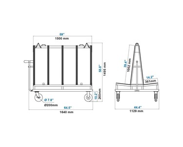 Aardwolf - Demountable Frame | Mod DFF1500PC  | Panel Trolley
