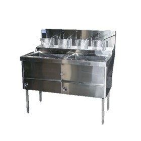 WFS-2/18 | Double Pan Fish & Chips Style Fryers with 18" Pan