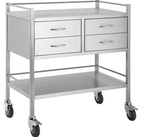 Double Width Steel Trolley | 4 Drawer