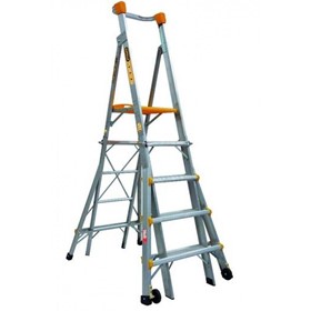 Aluminium Adjustable Platform Ladder 1.5m - 2.4m | Series