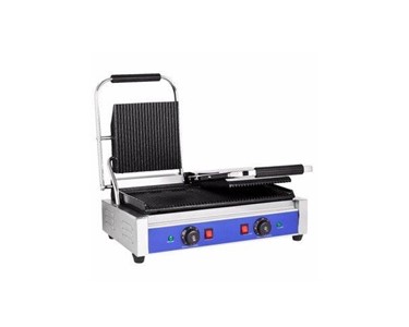Aus Kitchen Pro - Double Sandwich Press & Panini Contact Grill – Ribbed 3.6kW