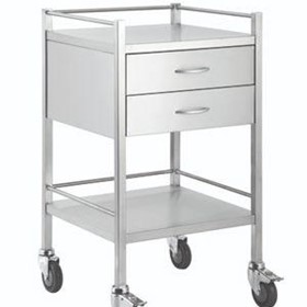 Double Drawer Trolley Stainless Steel