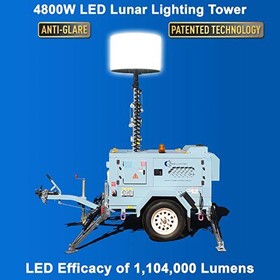 Lighting Tower | Mobile LED Lunar | 4800W 48V DC 360° Anti-Glare