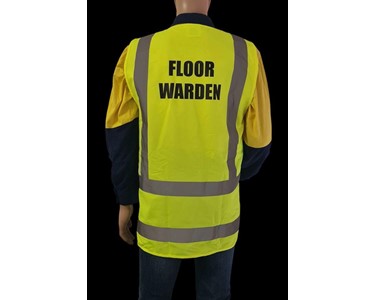 Proactive Group Australia - Zip Up Warden Vest - Yellow Floor Warden