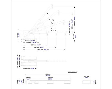 Aardwolf - Pivot Forklift Boom | PFB1-2600, with telescopic jib