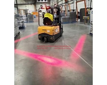 Ultimate LED - Workplace Safety Halo Danger Zone Work Light System. Red Line 9 watt