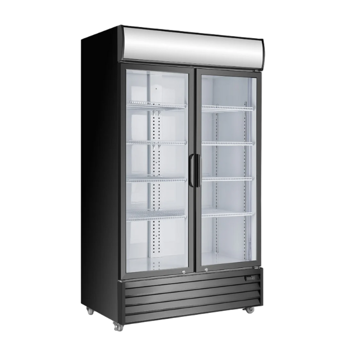 Upright Glass Door Fridge & Freezer