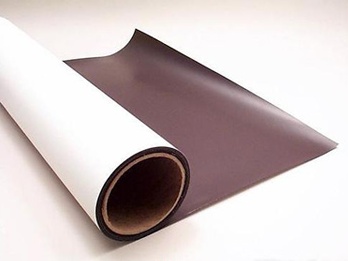 Magnetic sheeting - white from AMF Magnetics.