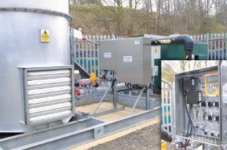 Several infrared detectors are positioned to measure the amount of infrared radiation that has passed through the gas. 