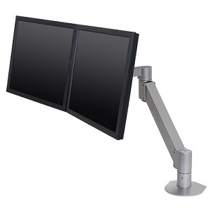 Ergomotion's 7Flex Monitor Arm and 7500 Wing Monitor Arm (pictured) come with a special hardware called "FLEXmount", which means they're fitted with six mounting options suited to almost any setting.