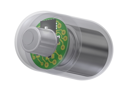 Illustration of a swallowable gas sensing capsule. Image – Nam Ha
