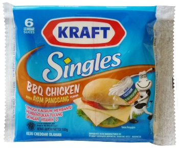 Kraft Singles BBQ Chicken Flavored Cheddar Cheese