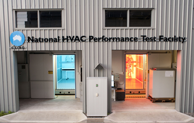 The National HVAC Performance Test Facility in Newcastle broadens CSIRO's solar cooling research. Courtesy CSIRO