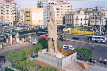 Ramses II can now breathe purer air in its new home outside the Grand Egyptian Museum overlooking the Giza Plateau!