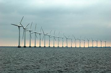 Researchers analyzed hypothetical power output from five-megawatt offshore turbines.