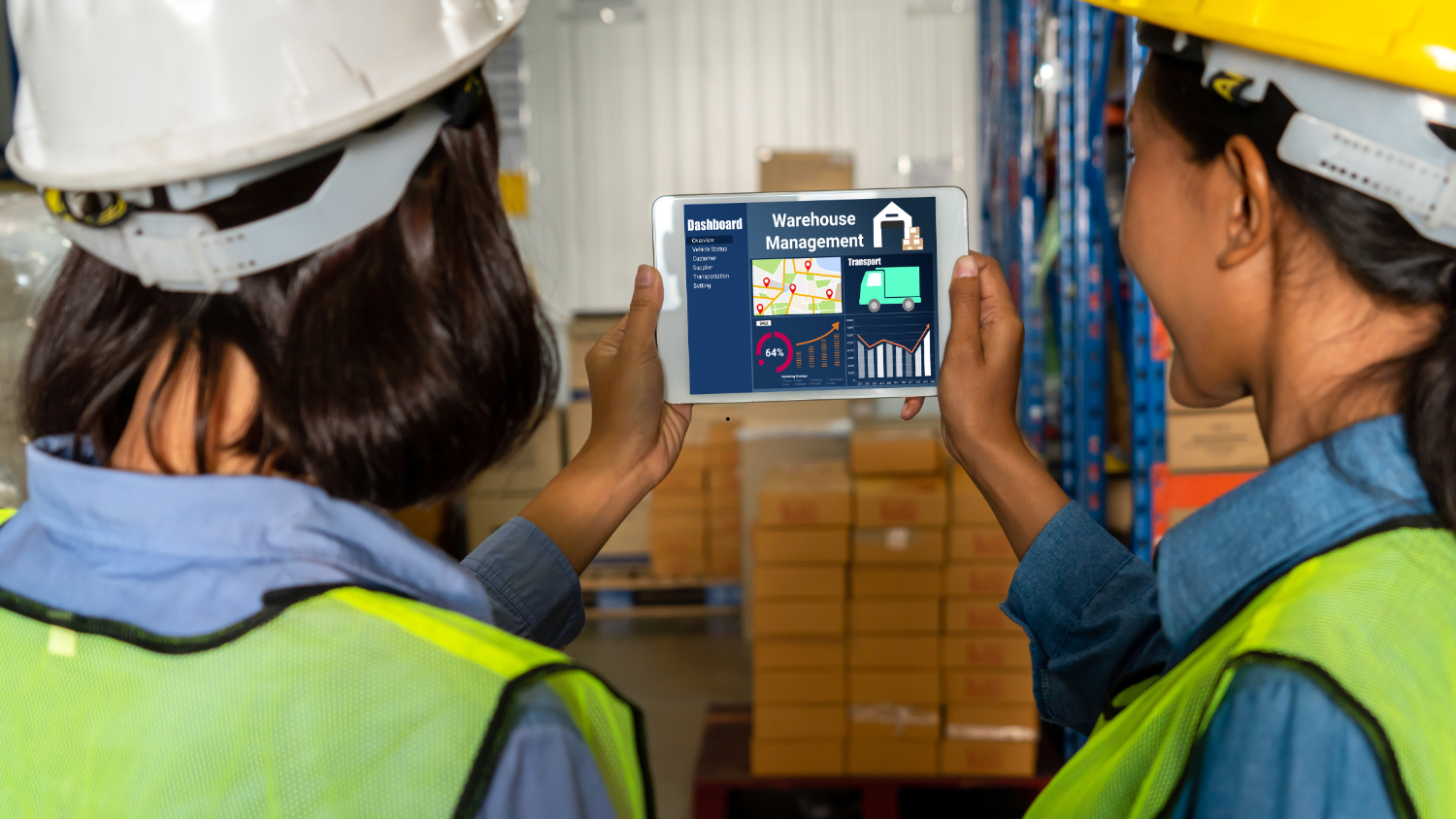 Warehouse management system used by workers