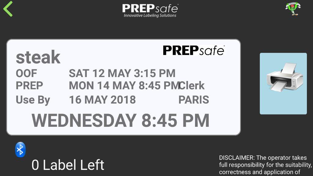 PREPsafe PREPsafe Preppy Food Safety labeling App Software