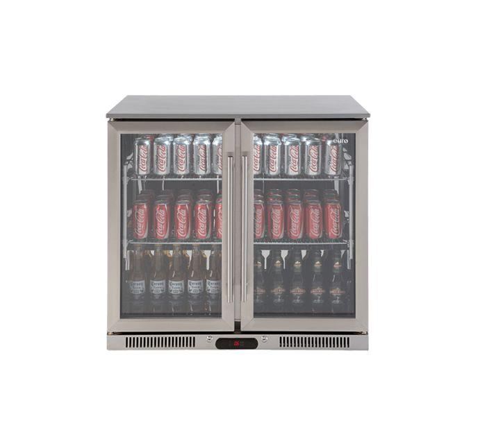Euro Appliances EA900WFSX2 Glass 2 Door Beverage Cooler for sale from