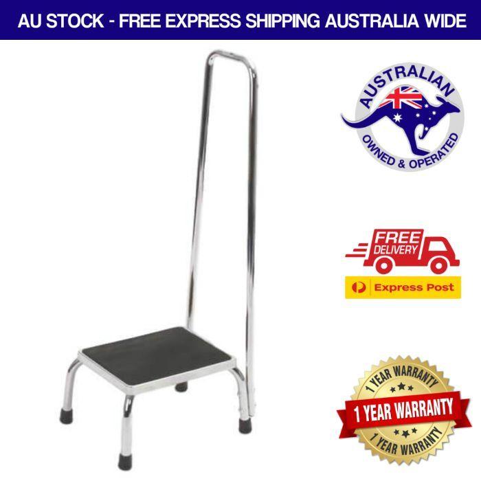 step stool with safety rail