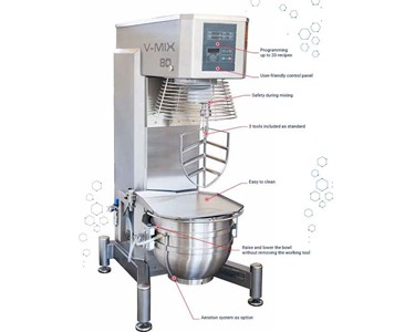 MECH-MASZ - Planetary mixer V-Mix 60/80/100/120 litres