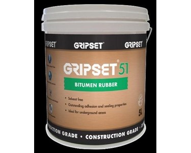 Gripset - Paintable Bitumen Rubber Membrane | Gripset 51 | 5 LITRE PAIL