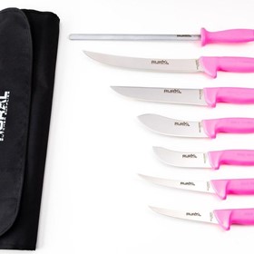 Professional Butchers Knife Set - 7PC | Hot Pink Series