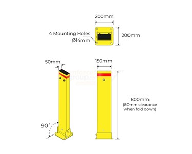 Bollard Rectangle Parking - Keylock | Bparking-R-KL