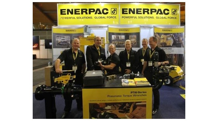Some of the Enerpac team at AIMEX 2017
