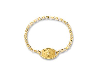 Medic Alert - Medical Alert Bracelet | Gold-Filled Belcher Bracelet