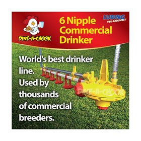 Livestock Feeder | 6 Nipple Commercial Chicken Drinker Line