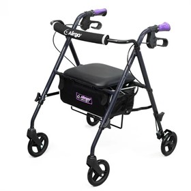 Ultra Light Mobility Rollator Wheelie Walker 113 kg | Eggplant Airgo 
