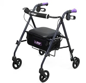 Ultra Light Mobility Rollator Wheelie Walker 113 kg | Eggplant Airgo 