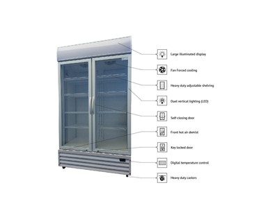 Commercial Vertical Glass Door Fridge | LG1000