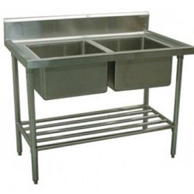 Stainless Steel Double Sink Bench | XS2-60120C