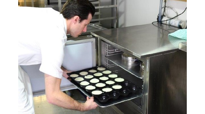 Corey at Puratos, with the AFINOX 5 Tray All-In-One Blast Chiller