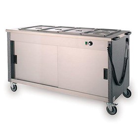 Mobile Bain Marie with Hot Cupboard- 3GN | 3FBM