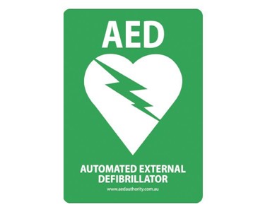 AED Green Directional Sign