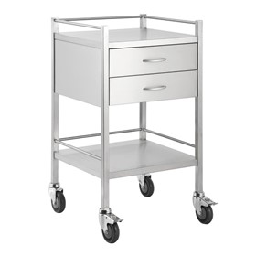 Instrument Trolley | Stainless Two Drawer Trolley