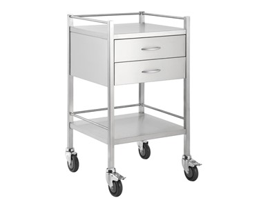 Select Patient Care - Instrument Trolley | Stainless Two Drawer Trolley