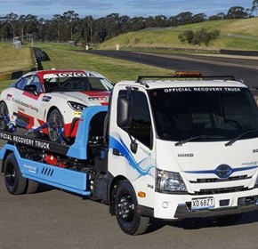 Hino Hybrid Electric Recovery Trucks For Supercars