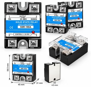 DIN Rail Solid State Relay with Integrated Heatsink - DSSR Series