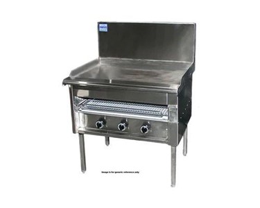 PGTM-36 | 900mm Mild Steel Grill Plate with Toaster Underneath on Stan