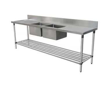 Handy Imports - 2100 X 700mm Double Bowl Kitchen Sink #304 Stainless Steel